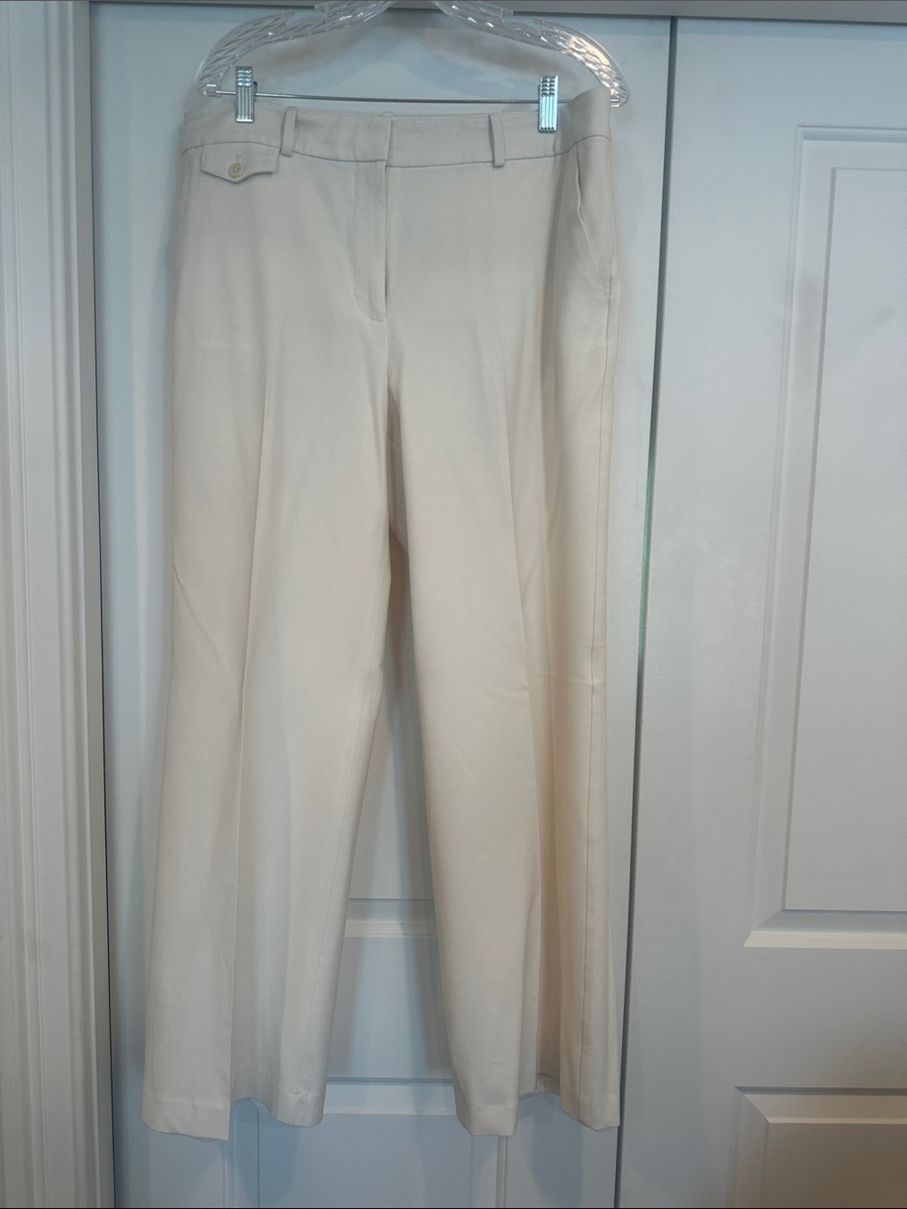 Talbots Cream Straight-Leg Trousers